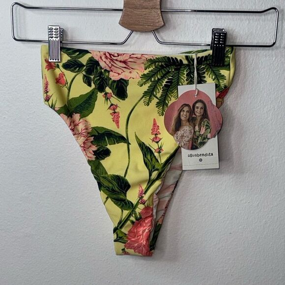 Agua Bendita x Target Peony Botanical/Stripe Print Reversible High-Waist Cheeky - Picture 3 of 8